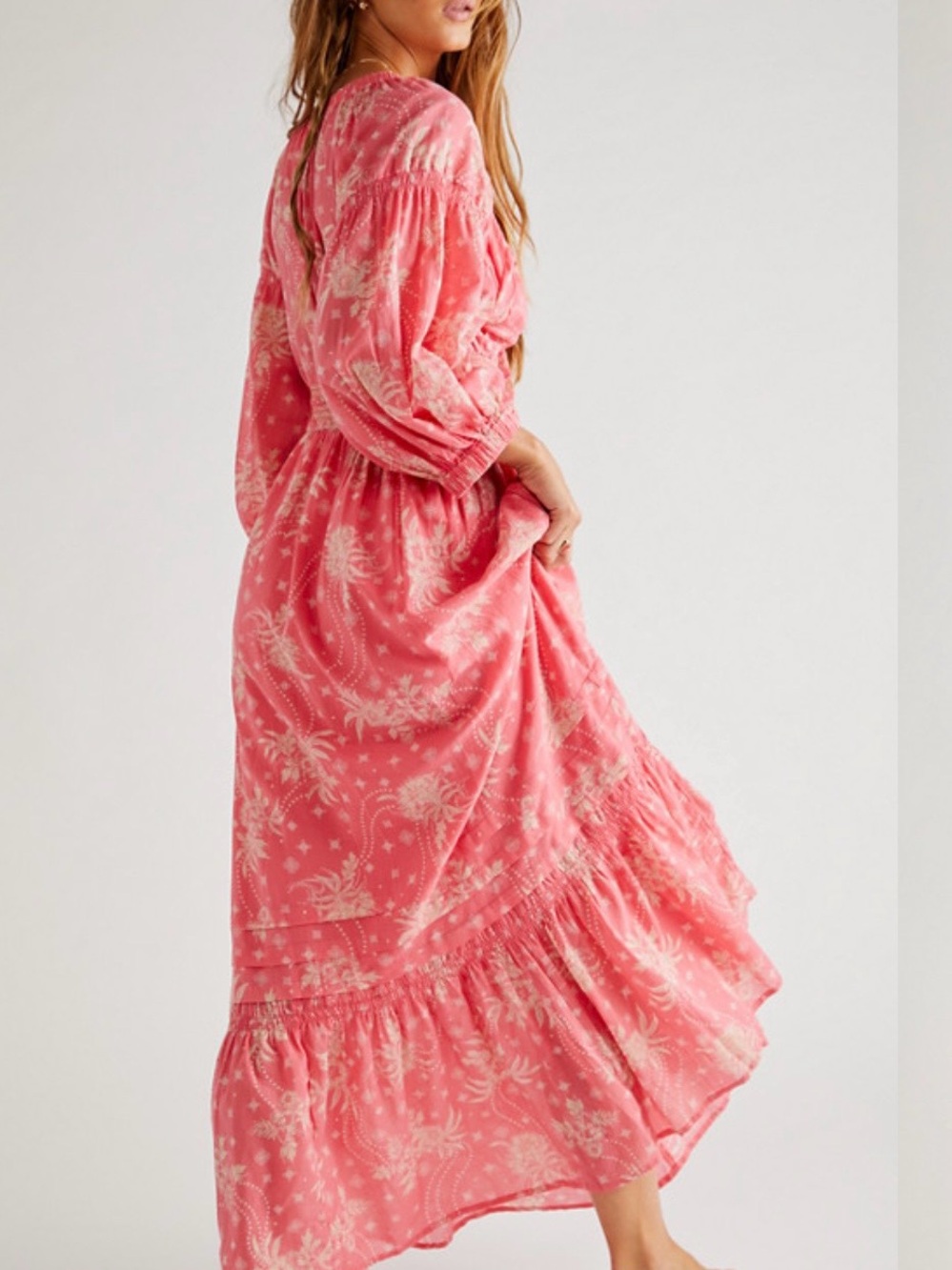 Free People Golden Hour Maxi Dress in Electropop Pink - Picture 3 of 7